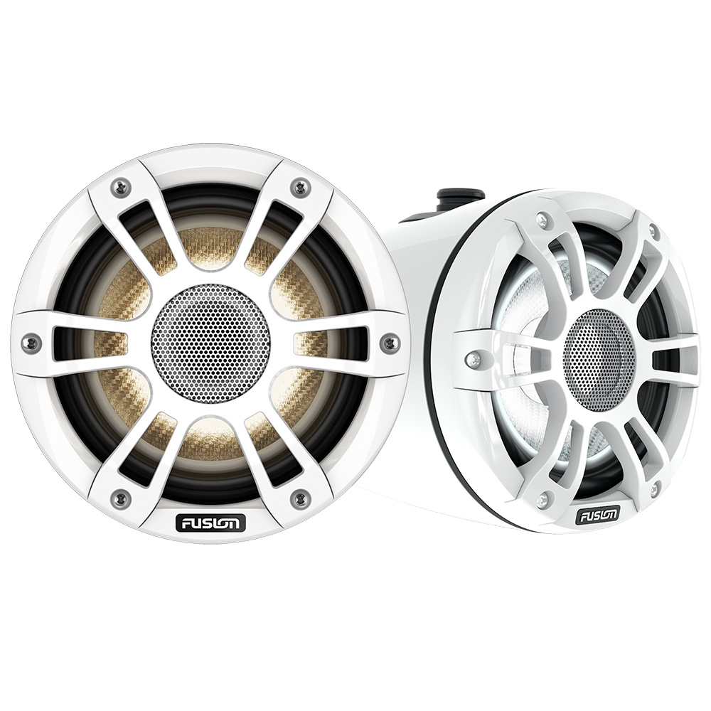 Fusion 3i 6.5" Signature Series White 230 Watt Waterproof Wake Tower Speakers with CRGBW Accent Lighting