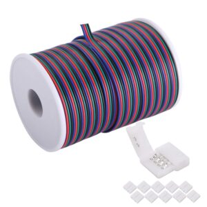 C-able 100 Ft of 22 Gauge RGB Wire For Marine LED Accent Lighting