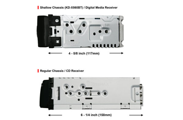 JVC KDX560BT AM/FM Radio Receiver Bluetooth USB Port iPhone Control 180 Watt Marine Stereo With Full Color Display