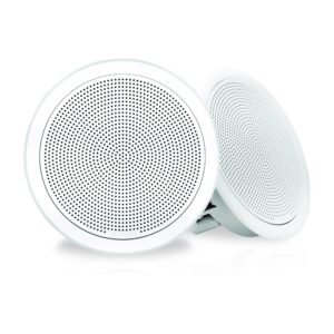 Fusion FM-F65RW White FM Series 6.5″ Ceiling Or Wall Mount Low Profile Waterproof Marine Speakers