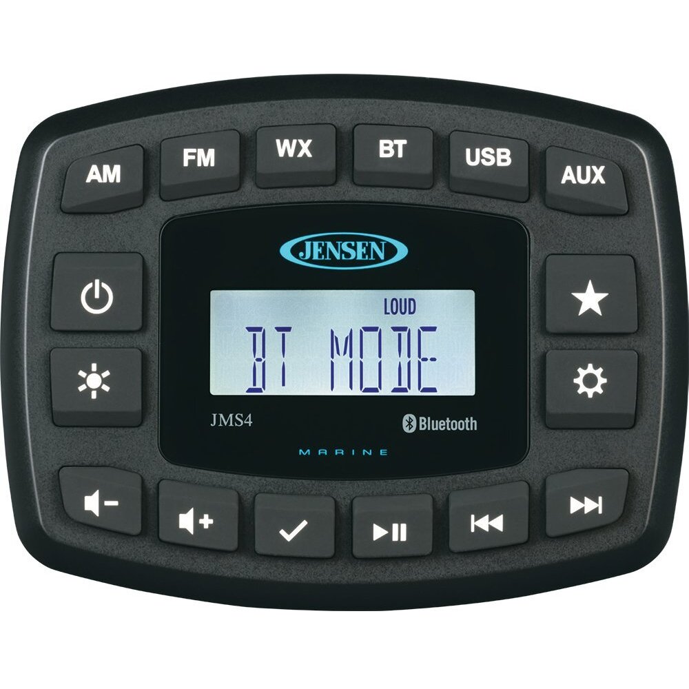 Jensen JMS4RTL AM/FM Radio Receiver USB Port Bluetooth Waterproof Marine Stereo