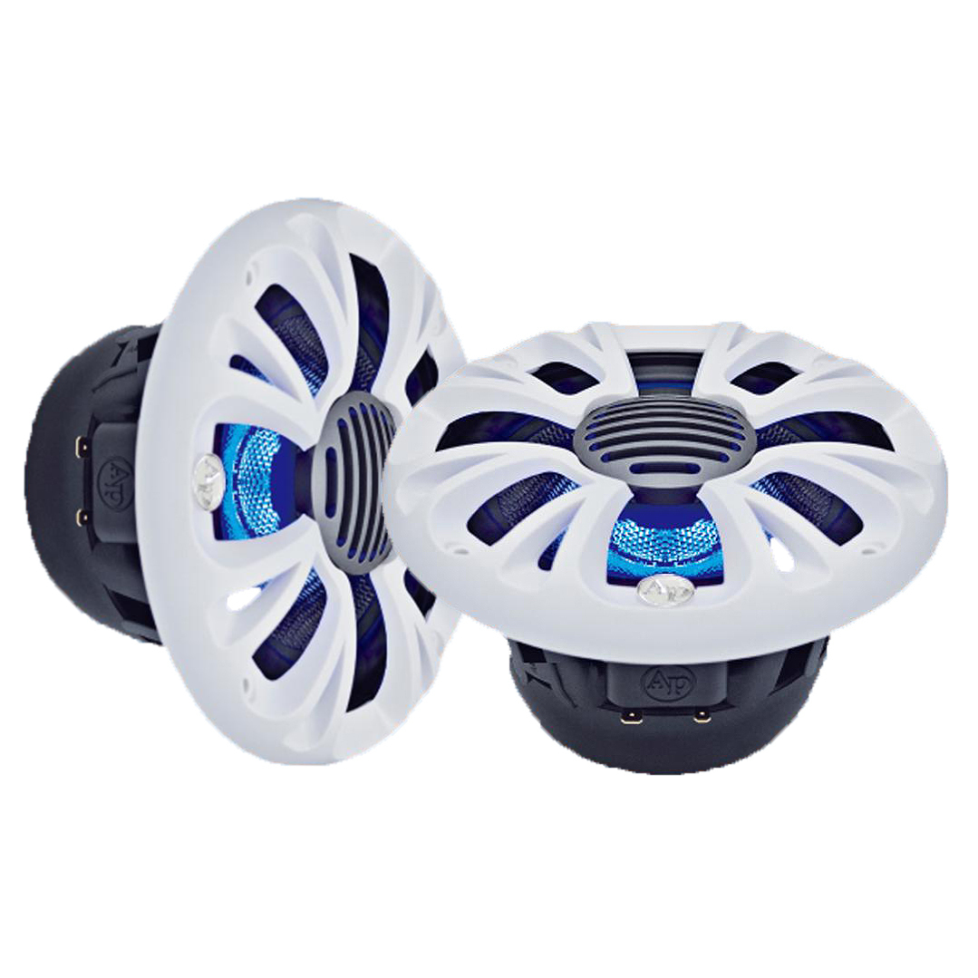 Audiopipe APMP-T625LD 6.5" 250 Watt Waterproof Marine Speakers With RGB LED Lights