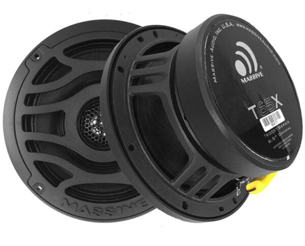 Massive T65X Black 6.5" 480 Watt Coaxial Waterproof Marine Speakers