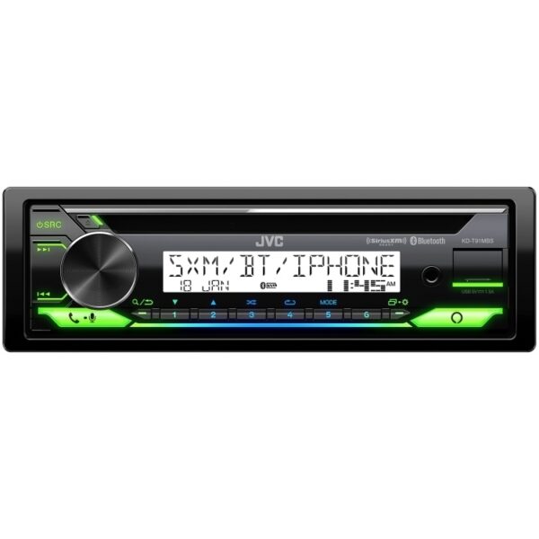 JVC KDT91MBS AM/FM Radio Receiver CD Player USB Port Bluetooth SiriusXM Ready Alexa iPhone Control Pandora Spotify Marine Stereo