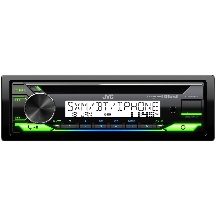 JVC KDT91MBS AM/FM Radio Receiver CD Player USB Port Bluetooth SiriusXM Ready Alexa iPhone Control Pandora Spotify Marine Stereo