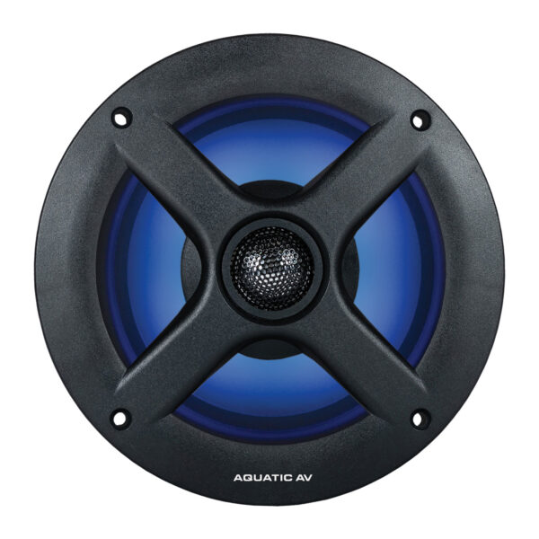 Aquatic AV RG112 Black 60 Watt Waterproof Marine Speakers With RGB LED Lighting