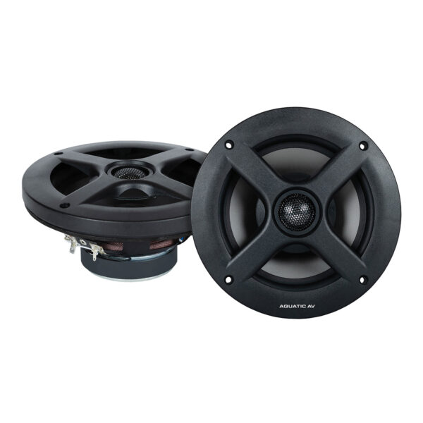 Aquatic AV RG112 Black 60 Watt Waterproof Marine Speakers With RGB LED Lighting