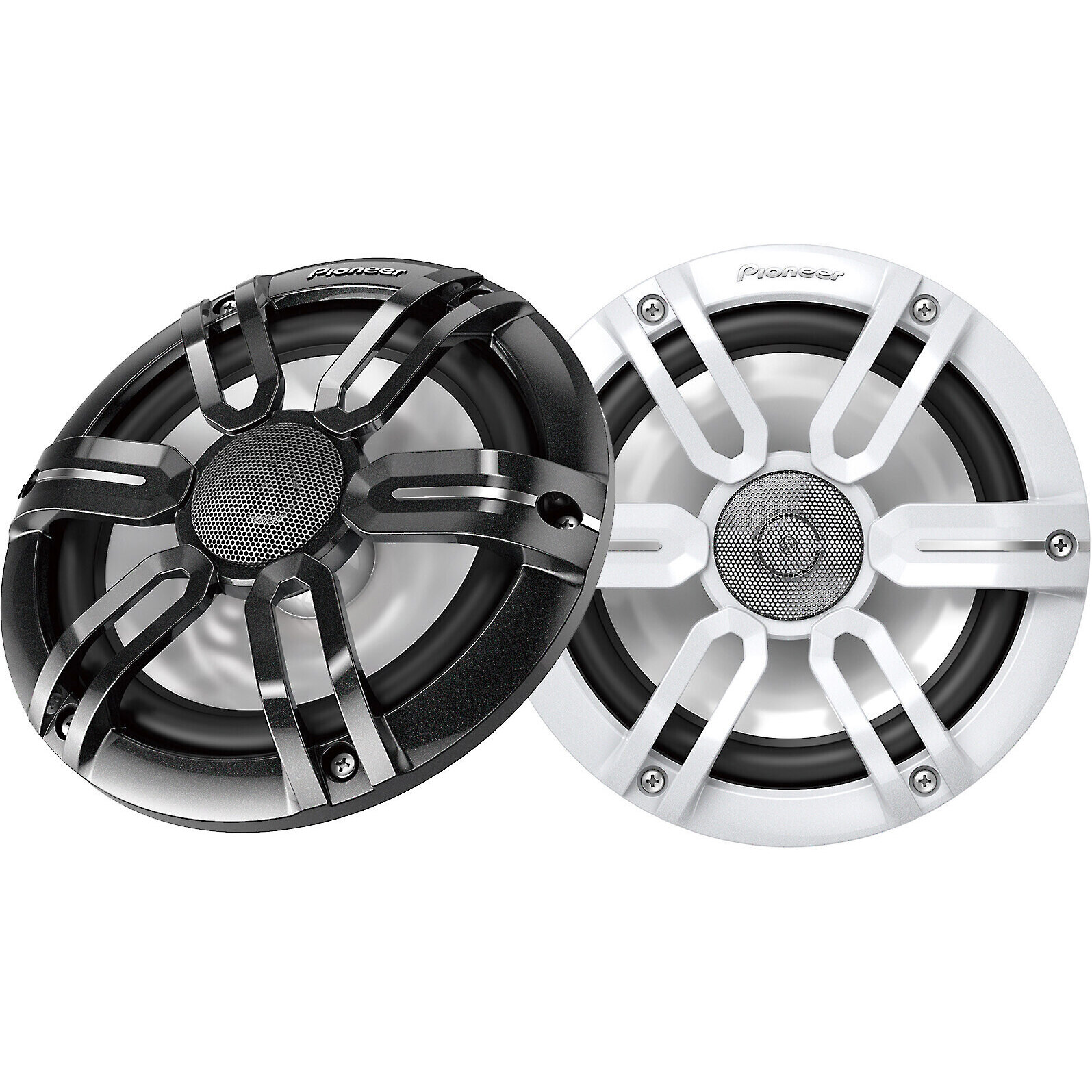 Pioneer TS-ME650FC White/Black 6.5" Sport Grill 250 Watt Coaxial Waterproof Marine Speakers