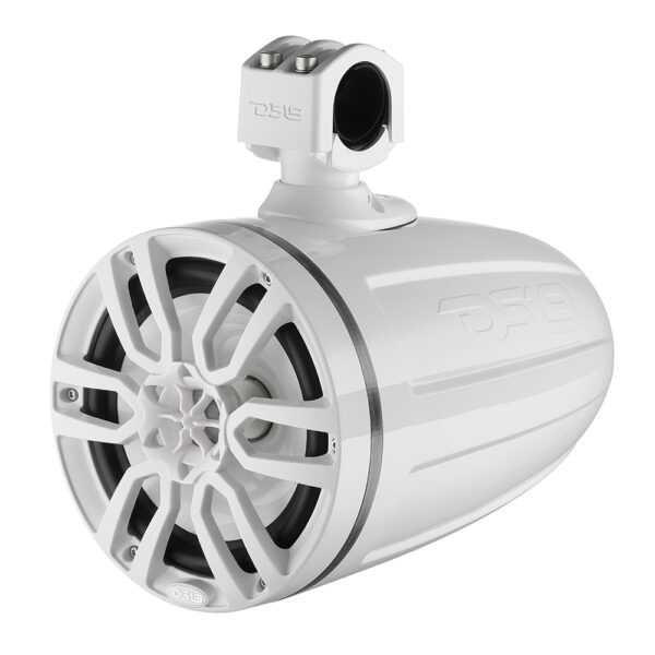 DS18 NXL-X6TPWH White 6.5" 300 Watt Waterproof Marine Wake Tower Speakers With RGB LED Lights