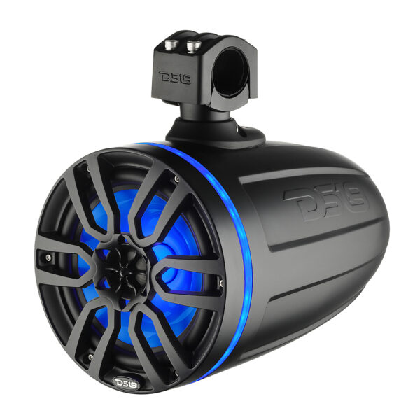 DS18 NXL-X6TPBK Black 6.5" 300 Watt Waterproof Marine Wake Tower Speakers With RGB LED Lights