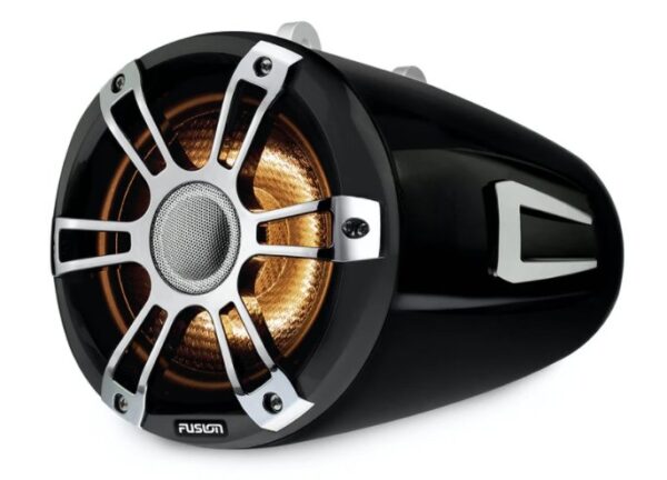 Fusion SG-FLT772SPC 7.7" Black 280 Watt Waterproof Wake Tower Speakers With CRGBW Accent Lighting
