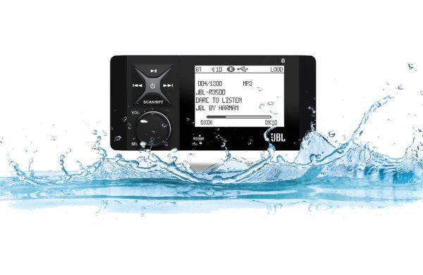 JBL Wake R3500 AM/FM Radio Receiver Weather Band Bluetooth USB Port Waterproof Marine Stereo