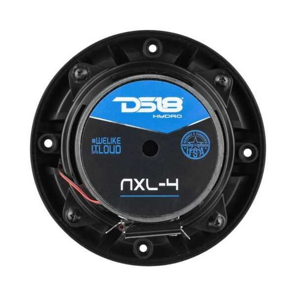 DS18 NXL4BK Black Hydro 4" 2-Way Coaxial 150 Watt Waterproof Marine Speakers