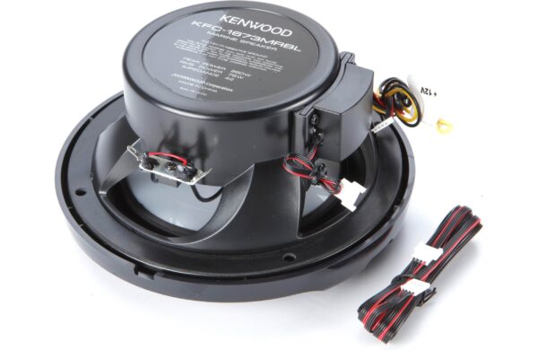 Kenwood KFC-1673MRBL Black 6.5" Coaxial 260 Watt Waterproof Marine Speakers With RGB LED Lighting