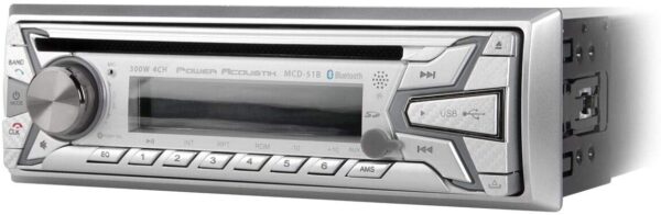 Power Acoustik PKGMCD51B AM/FM Radio Receiver CD Player USB Port, Bluetooth Compatible Marine Stereo With 4 Waterproof Speakers