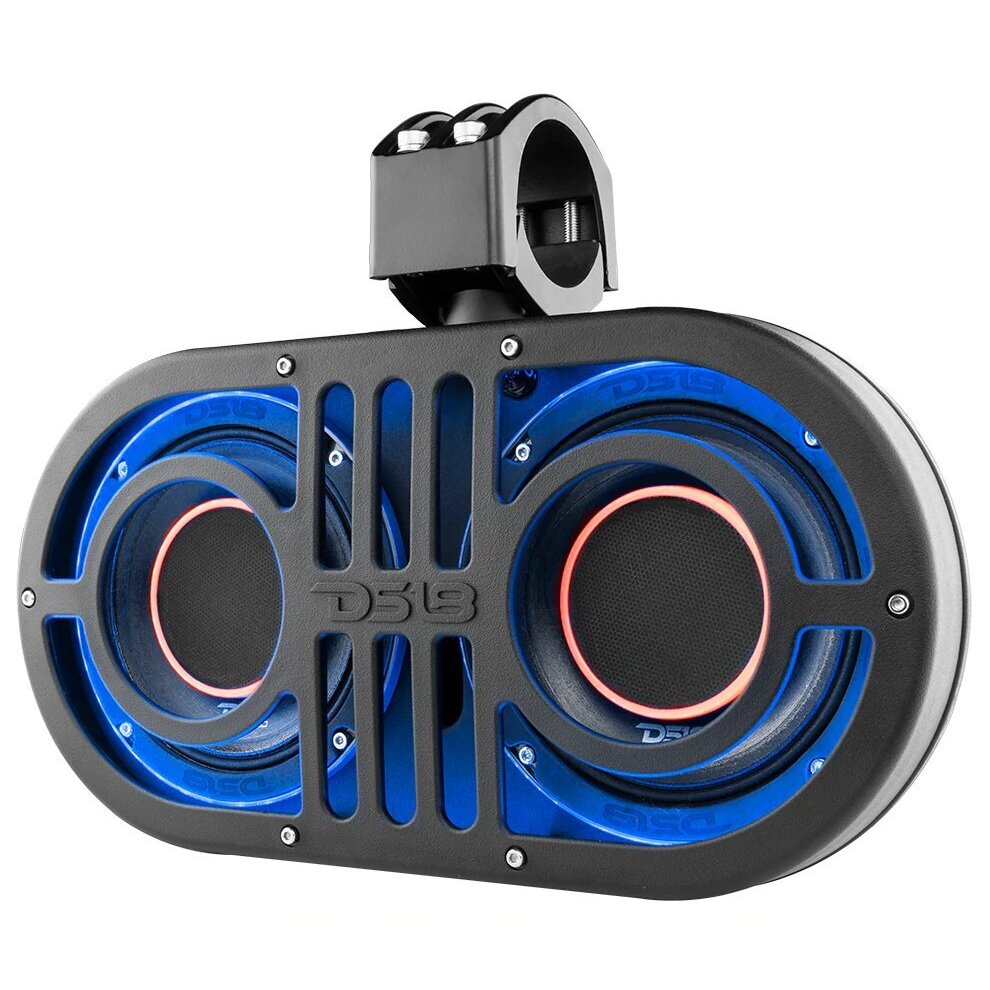 DS18 JVOCE 6" 450 Watt Waterproof Marine Wake Tower Speaker System With RGB LED Accent Lighting