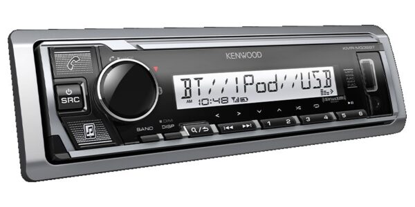 Kenwood KMR-M332BT AM/FM Radio Receiver USB Bluetooth iPhone/Android Control Pandora iHeart Radio SiriusXM Satellite Ready 200 Watt Marine Stereo