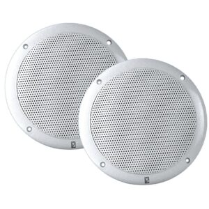 Poly-Planar MA-4056 6″ Coaxial (pair white) Waterproof Marine Speakers