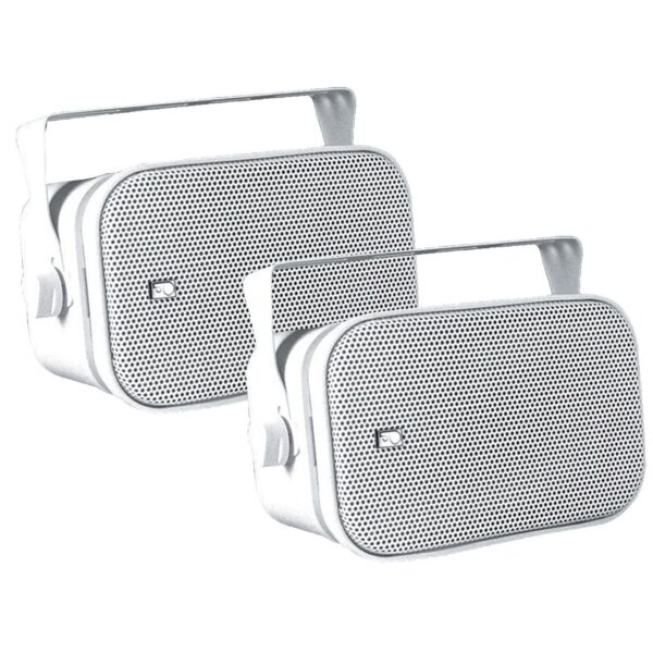 Poly-Planar MA800 White Component Box (pair) Waterproof Marine Speakers