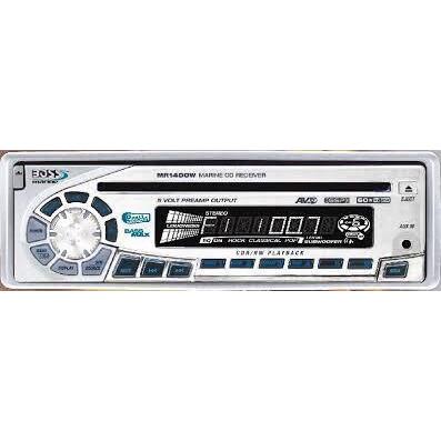 Boss Audio MR-1500 200 Watt AM/FM Radio Receiver CD Player w/ Wired Remote(White) Marine Stereo
