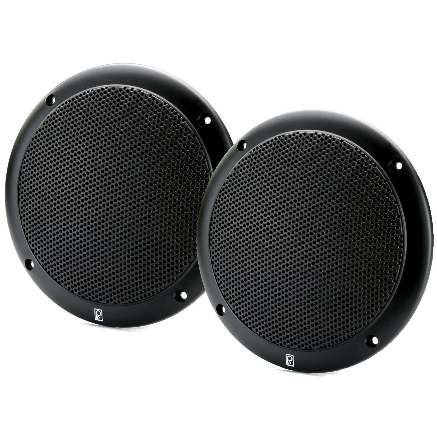 Poly-Planar MA-4056 6" Coaxial (pair black) Waterproof Marine Speakers