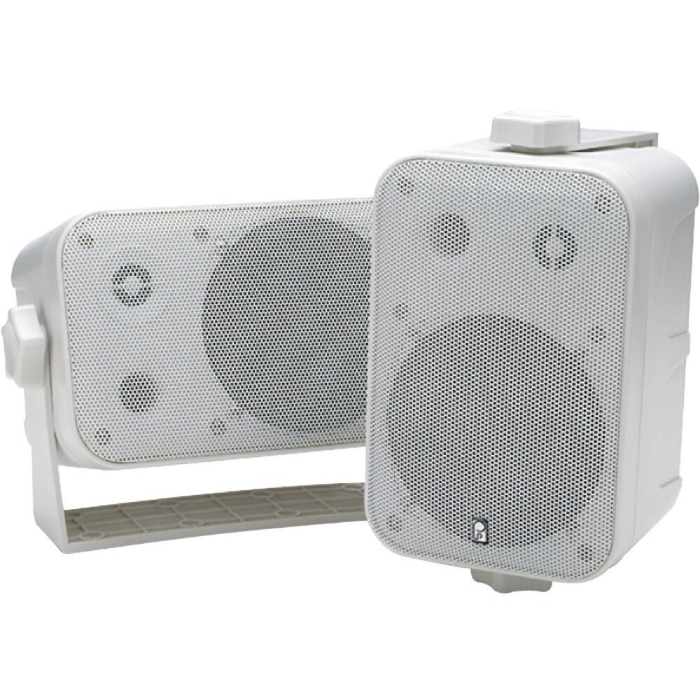 Poly-Planar MA9060 White Full Size Component Box (pair) Waterproof Marine Speakers