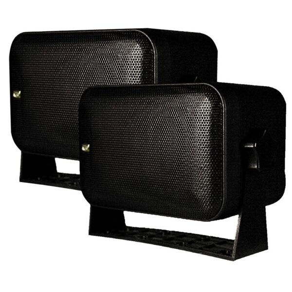 Poly-Planar MA9060 Black Full Size Component Box (pair) Waterproof Marine Speakers