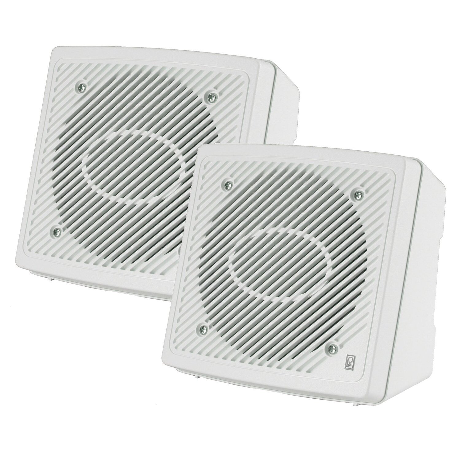 Poly-Planar MA1610 5.25" Enclosed/Flush Mount Coaxial (pair) Waterproof Marine Speakers