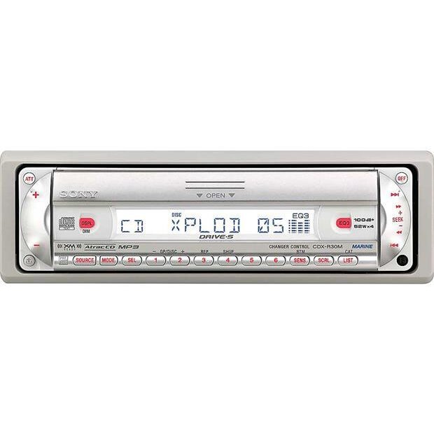 SONY CDXR-30M AM/FM Radio Receiver CD Player 200 Watts Marine Stereo