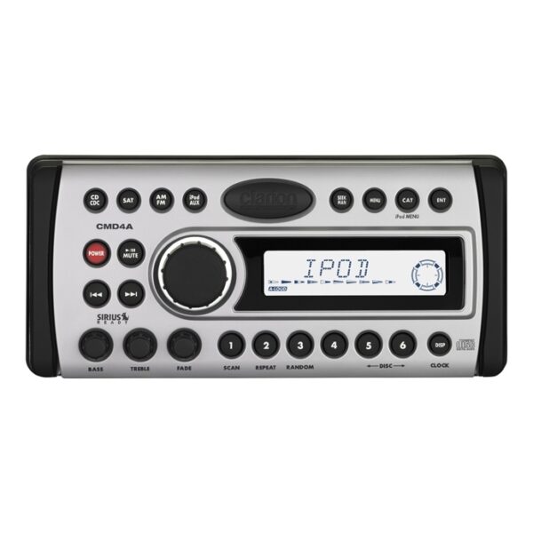 Clarion CMD4A AM/FM Radio Receiver CD Player iPod/MP3 Ready 200 Watts Waterproof CD Changer Controller Marine Stereo