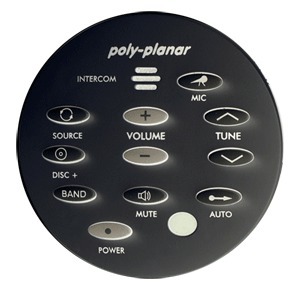 Poly-Planar MRR-7 Black Wired Remote with Intercom