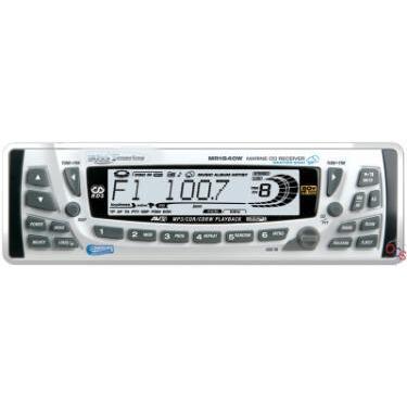 Boss Audio MR1640W AM/FM Radio Receiver CD Player Weather Band White 240 Watts with Waterproof Wired Remote Marine Stereo