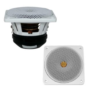 DC Gold Audio N4C 4" White 4 Ohm 300 Watt Neodymium Waterproof (pair)  Marine Speakers