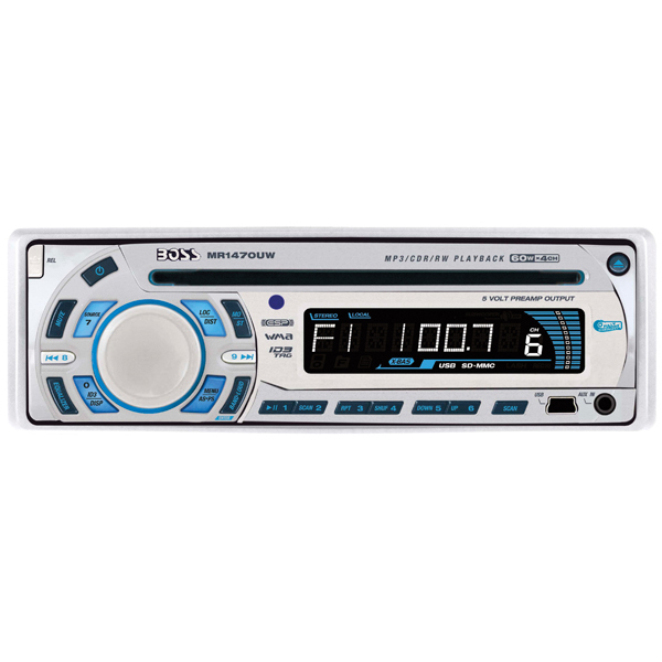 Boss Audio MR1470W Sirius Ready AM/FM Radio Receiver CD Player - Marine Stereo