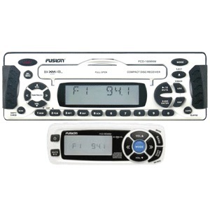 Fusion FCD-100MXM White 200 Watt AM/FM Radio Receiver CD Player XM Satellite Ready With Waterproof Wired Remote Marine Stereo