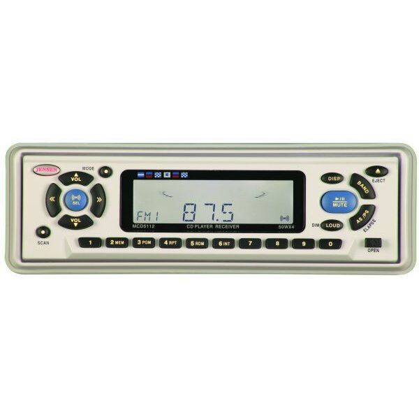 Jensen MCD5112 Remanufactured AM/FM Radio Receiver CD Player 200 Watts Marine Stereo