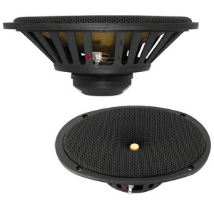 DC Gold Audio N69C 6 x 9" Black Neo Magnet 8 Ohm (Pair) 300 Watt Waterproof Marine Speakers