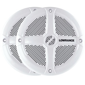 Lowrance 000-10142-001 Coaxial White 6.5" 200W SonicHub Pair Waterproof Marine Speakers