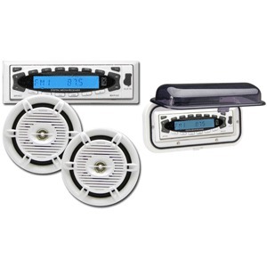 Poly-Planar MR45DW-CPAK MR45DW MA206 Speakers And WC2 Combo - Marine Stereo System