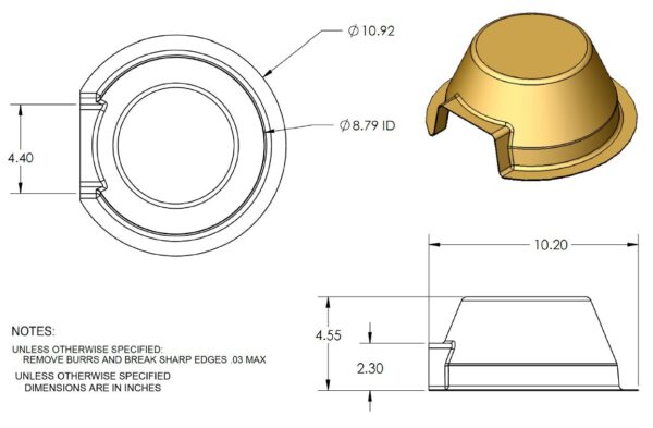 Poly-Planar SBC-3 11" Universal Speaker Back Cover Enclosure