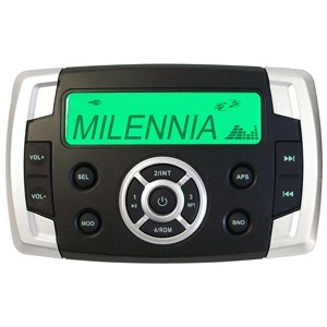 Milennia MILPRV20 AM/FM Radio Receiver USB Bluetooth Streaming Compact Waterproof Marine Stereo