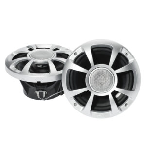Aquatic AV AQSPK8.04 Silver 8″ Coaxial Waterproof Marine Speakers