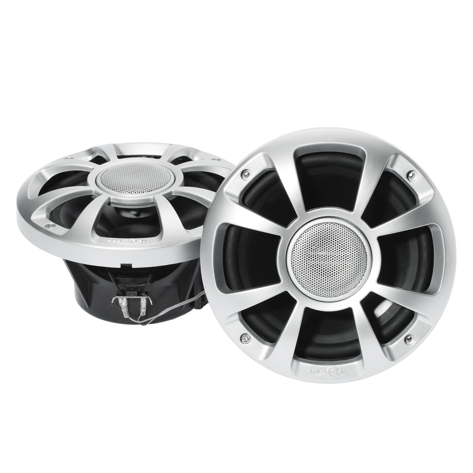 Aquatic AV AQSPK8.04 Silver 8" Coaxial Waterproof Marine Speakers
