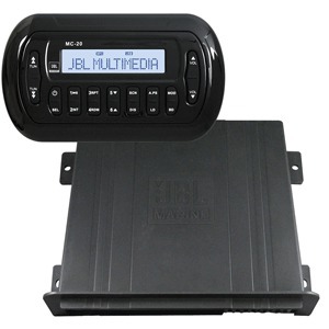 JBL MBB2120 AM/FM Radio Receiver USB Port Bluetooth Black Box Waterproof Marine Stereo