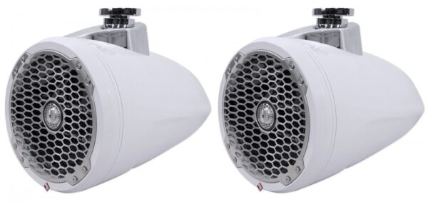 Rockford Fosgate PM282W Punch 8" White/Silver (Pair) 200 Watt Waterproof Wakeboard Tower Marine Speakers