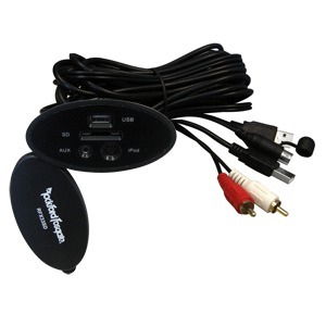 Rockford Fosgate RFX33SD iPod Adapter Cable With SD Card Slot USB Port And 3.5 mm Audio Input