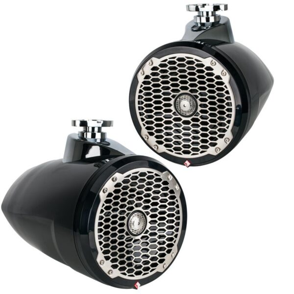 Rockford Fosgate PM282W-B Punch 8" Black/Silver (Pair) 200 Watt Waterproof Wakeboard Tower Marine Speakers
