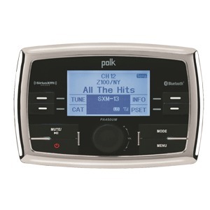 Polk PA450UM AM/FM Radio Receiver Weather Band USB Port iPod Control SiriusXM Satellite Ready Bluetooth Compatible Waterproof Marine Stereo
