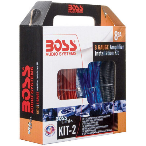 Boss Audio KIT2 8 Gauge Amplifier Install Kit For Amps Up To 1000 Watts
