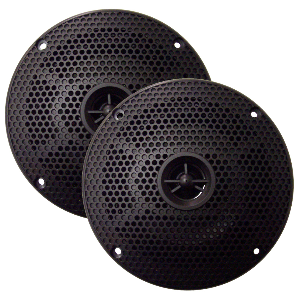 Seaworthy SEA5582B Black 5" 75 Watt Coaxial Marine Speakers